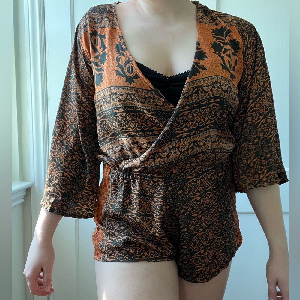 Earthbound patterned romper